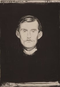 Autorretrato. 1895 de Edvard Munch