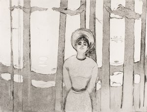 Noche de verano, La voz, 1894 de Edvard Munch