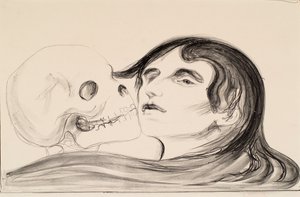 El beso de la muerte de Edvard Munch