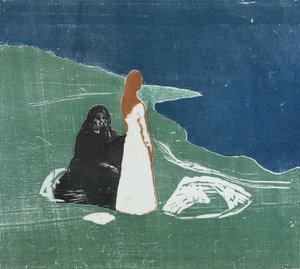Dos mujeres en una playa, 1898 de Edvard Munch