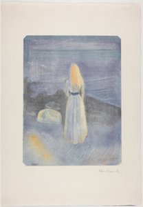 Joven mujer en la playa de Edvard Munch