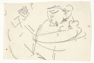 Estudios de figuras para la imagen de Langelinje de Edvard Weie
