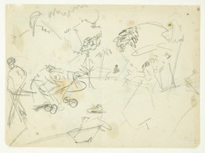 Estudio de composición para la imagen de Langelinie de Edvard Weie