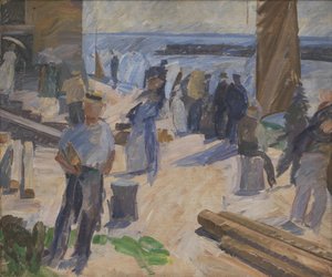 El barco de correo llegando, Christiansø de Edvard Weie