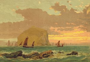 The Bass Rock (litografía en color) de Edward (after) Duncan