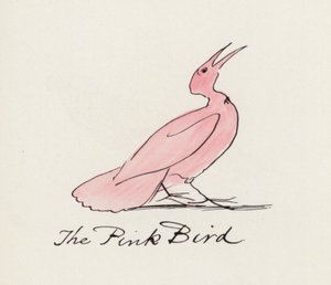 Edward Lear, El libro de los pájaros: El pájaro rosa (litografia en color)