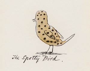 Edward Lear, The Bird Book: The Spotty Bird (litografia en color)