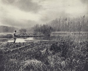 Una tarde de enero en el Test (foto b/n) de Edward Alfred Barton