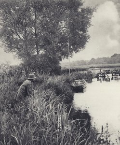 En el puente Eel-pot de Leckford (foto b/n) de Edward Alfred Barton
