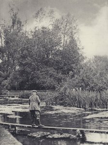 Bajo la pasarela de Chilbolton (foto en blanco y negro) de Edward Alfred Barton