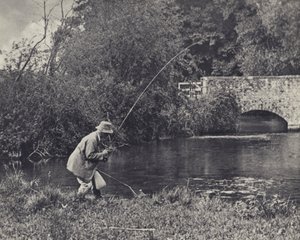 Bajo el puente de Leverton (foto en blanco y negro) de Edward Alfred Barton