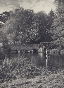 Amanecer en Leverton Bridge (foto b/n) de Edward Alfred Barton