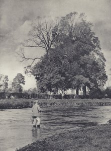 Tiempo de Grayling por encima de Romsey en el Test (foto b/n) de Edward Alfred Barton