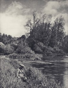 May-Fly Time on the Test (foto en blanco y negro) de Edward Alfred Barton