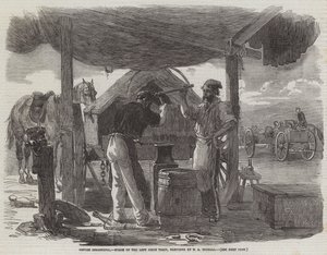 Antes de Sebastopol, forja del tren de asedio izquierdo de Edward Angelo Goodall