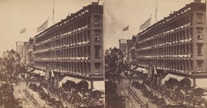 La embajada deja el Metropolitano para el Ayuntamiento, 1860 de Edward Anthony