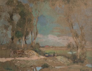 Puertas de Fens, Suffolk de Edward Arthur Walton