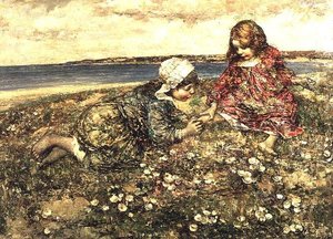 Recolectando prímulas de Edward Atkinson Hornel