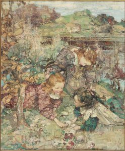 Los pequeños recolectores de hongos de Edward Atkinson Hornel