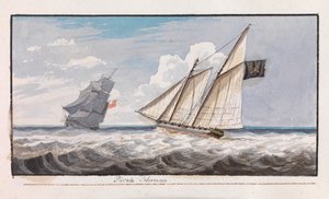 Goleta pirata, c.1805 (acuarela)