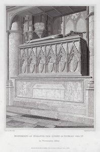 Monumento de Leonor, la Reina de Eduardo I, en la Abadía de Westminster (grabado)