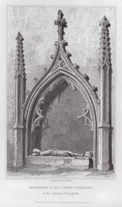 Monumento de Sir James Douglass, en la Iglesia de Douglass (grabado)