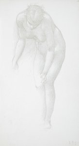 Desnudo femenino inclinado