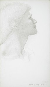 Cabeza de un hombre de Edward Burne-Jones