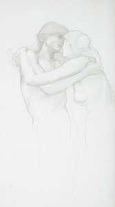 Pareja desnuda abrazándose