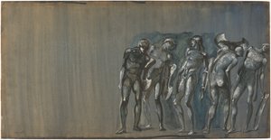 Fineo y sus cortesanos convertidos en piedra de Edward Burne-Jones