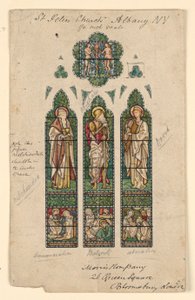 Dibujo, Iglesia de San Pedro, Alb, hacia 1870 de Edward Burne Jones