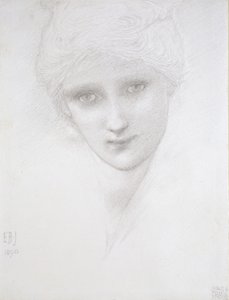 Cabeza de una mujer, 1890 de Edward Burne Jones