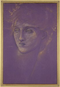 Cabeza de una mujer, 1890s de Edward Burne Jones
