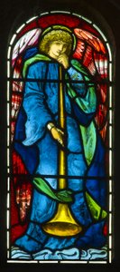 Hoarwithy, Santa Catalina, Morris & Co., Edward Burne-Jones, Ángel Trompetero, 1879