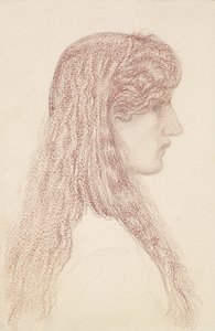 Maria Zambaco - Estudio de Perfil de Edward Burne Jones