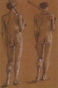 Serie de San Jorge - Desnudo masculino - Estudios de dos soldados para 