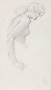 Estudio de una figura femenina, 1885 de Edward Burne Jones