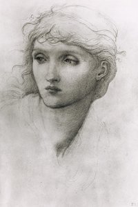 Estudio de la cabeza de una niña