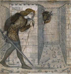 Diseño de baldosas - Teseo y el Minotauro en el Laberinto de Edward Burne Jones