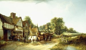 El Carro de Madera, 1845 de Edward Charles Williams