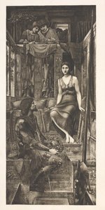 El rey Cophetua y la doncella mendiga (grabado) de Edward Coley (after) Burne Jones