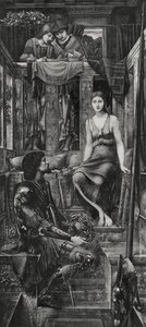 El rey Cophetua y la mendiga de Edward Coley (after) Burne Jones