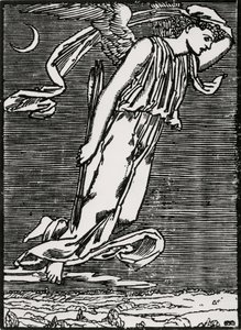 Psique esperando a Cupido de Edward Coley (after) Burne Jones