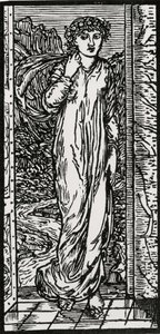 Psique en el jardín de Edward Coley (after) Burne Jones