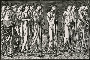 La Procesión a la Colina de Edward Coley (after) Burne Jones
