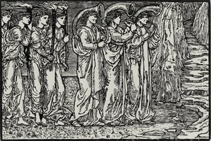 La procesión a la colina de Edward Coley (after) Burne Jones