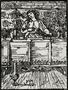 La canción mientras ella come de Edward Coley (after) Burne Jones
