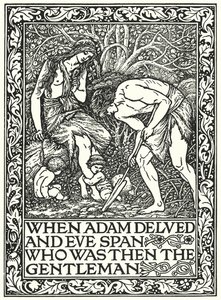 When Adam Delved And Eve Span Who Was Then The Gentleman (grabado) de Edward Coley (after) Burne Jones