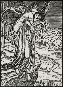 Zéfiro y Psique de Edward Coley (after) Burne Jones