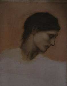 Estudio de la cabeza de una niña